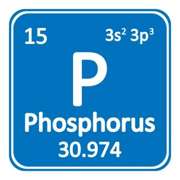 Periodic table element phosphorus icon. Stock Illustration