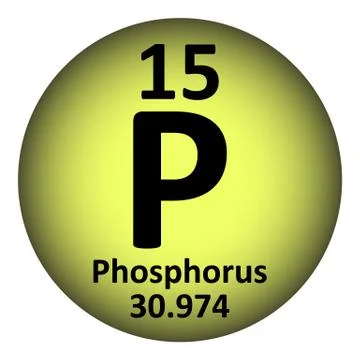 Periodic table element phosphorus icon. Illustrazione stock