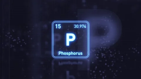 Periodic Table Element Phosphorus P Animation. Futuristic Minimal Design. 库存影片 335660009