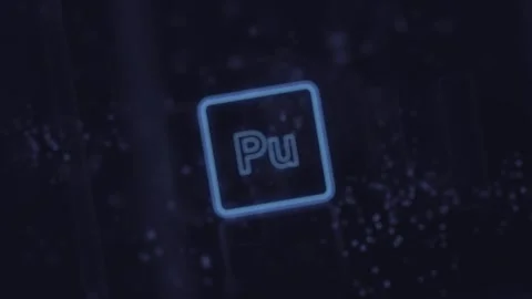 Periodic Table Element Plutonium Pu Animation. Modern and Minimal Design. Stock Footage 340460377