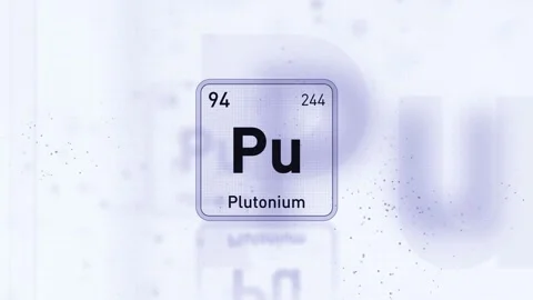 Periodic Table Element Plutonium Pu Animation. Modern and Minimal Design. Stock Footage 340460414