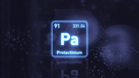 Periodic Table Element Protactinium Pa Animation. Modern and Minimal Design. Stock Footage 340460375