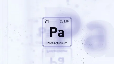 Periodic Table Element Protactinium Pa Animation. Modern and Minimal Design. Stock Footage 340460416