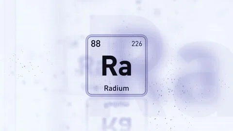 Periodic Table Element Ra Radium Animation. Futuristic Minimal Design. Video stock 333459187