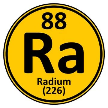 Periodic table element radium icon. Stock Illustration