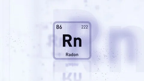 Periodic Table Element Radon Rn Animation. Modern and Minimal Design. Stock Footage 340225863