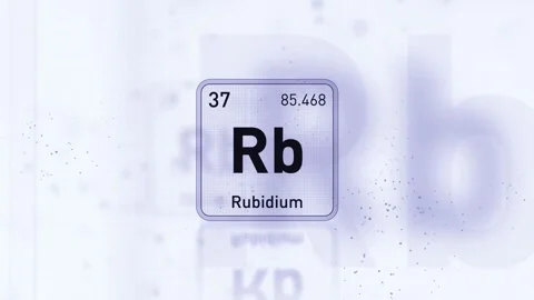 Periodic Table Element Rubidium Rb Animation. Futuristic Minimal Design. Video stock 333459176
