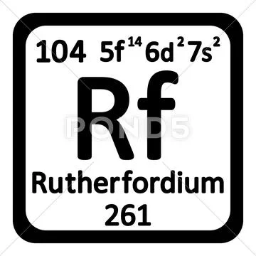 Periodic table element rutherfordium icon. Illustration #68647748