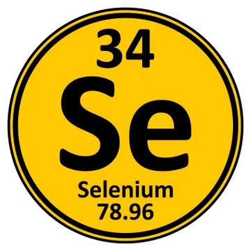 Periodic table element selenium icon. Stock Illustration