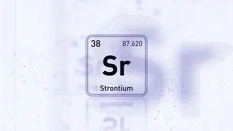Periodic Table Element Strontium Sr Animation. Futuristic Minimal Design. Stock Footage 333459177
