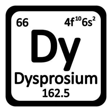 Periodic table element terbium icon. Illustrazione stock
