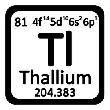 Periodic table element thallium icon. Stock Illustration