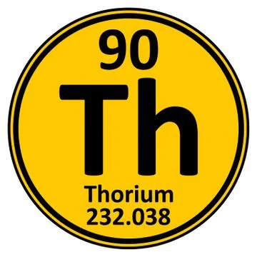 Periodic table element thorium icon. Stock Illustration