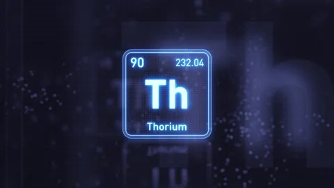 Periodic Table Element Thorium Th Animation. Modern and Minimal Design. Stock Footage 340460373