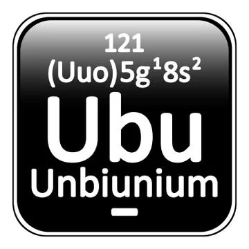 Periodic table element unbinilium icon. Stock Illustration