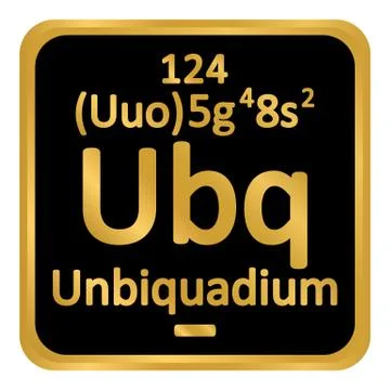 Periodic table element unbinilium icon. Stock Illustration