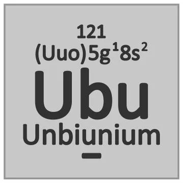 Periodic table element unbinilium icon. Stock Illustration