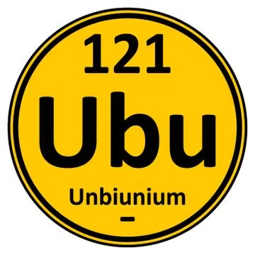 Periodic table element unbinilium icon. Stock Illustration