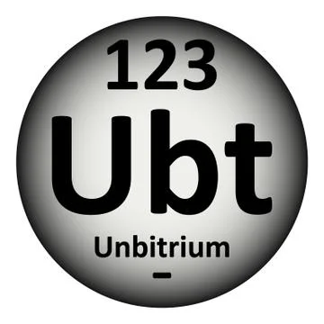 Periodic table element unbitrium icon. Stock Illustration
