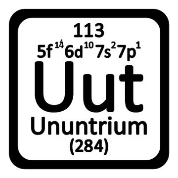 Periodic table element ununtrium icon. Stock Illustration