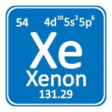 Periodic table element xenon icon. Stock Illustration