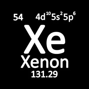 Periodic table element xenon icon. Stock Illustration