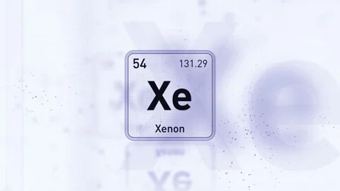 Periodic Table Element Xenon Xe Animation. Modern and Minimal Design. Stock Footage 340225858