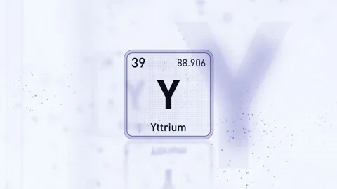 Periodic Table Element Yttrium Y Animation. Futuristic Minimal Design. Video stock 333459179
