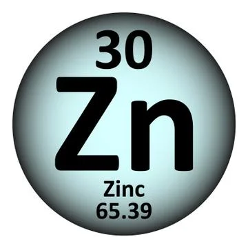 Periodic table element zinc icon. Stock-Illustration