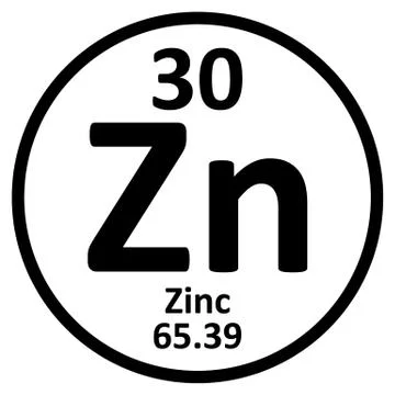 Periodic table element zinc icon. Stock Illustration