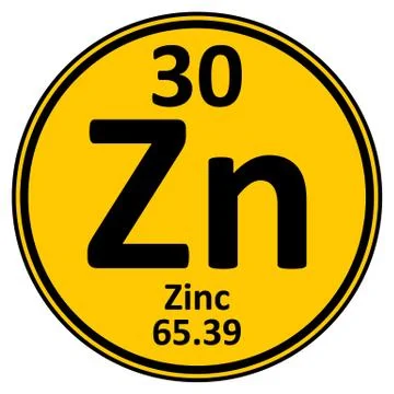 Periodic table element zinc icon. Stock-Illustration