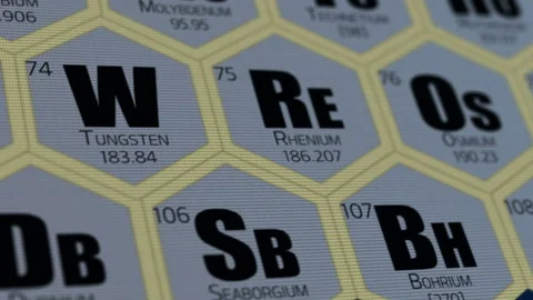 Periodic table of elements animation. Carbon Stock Footage 88449601