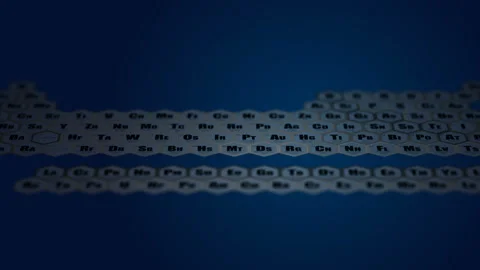 Periodic table of elements animation. Stock Footage 88449062