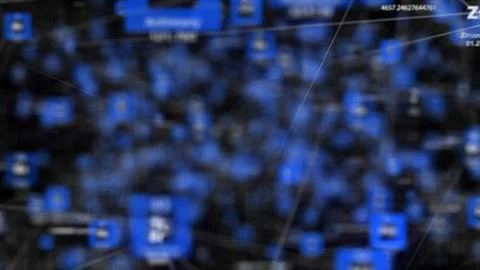 Periodic table of elements animation, seamless 3d science. Medical science Stock Illustration