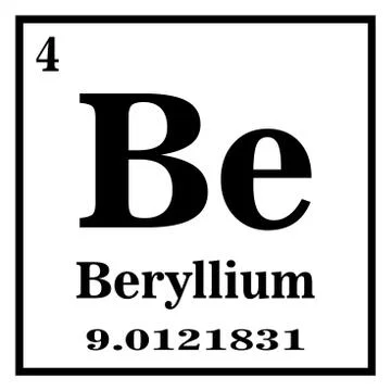 Periodic Table of Elements - Beryllium Vector illustration eps 10 Illustrazione stock