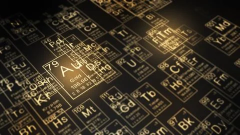 Periodic table of the elements on black blackground,history of chemical ele.. 스톡 일러스트