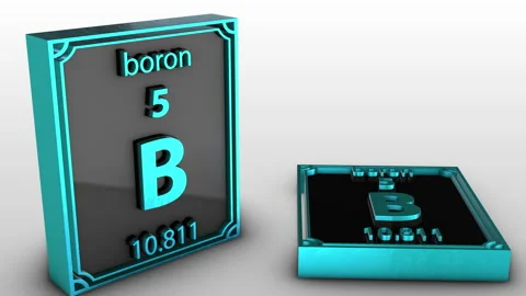 Periodic Table Of Elements - Boron - B Stock Footage 155859256