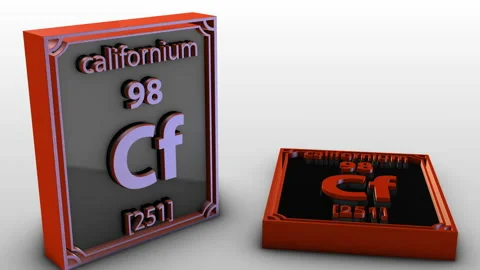 Periodic Table Of Elements - californium - Cf Stock Footage 205207260