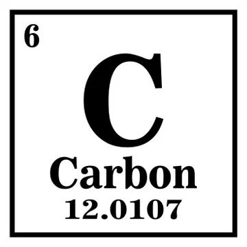 Periodic Table of Elements - Carbon Vector illustration eps 10 스톡 일러스트
