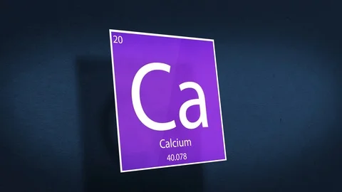 Periodic Table of Elements Cinematic Animated Series - Element Calcium hovering  Stock Footage 118324750