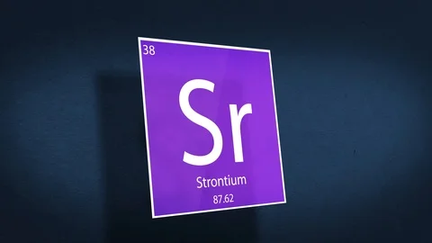 Periodic Table of Elements Cinematic Animated Series - Element Strontium hoverin Stock Footage 118324800