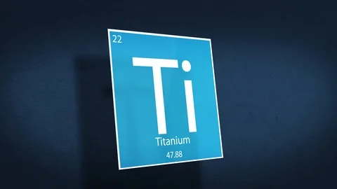 Periodic Table of Elements Cinematic Animated Series - Element Titanium hovering Stock Footage 118547157