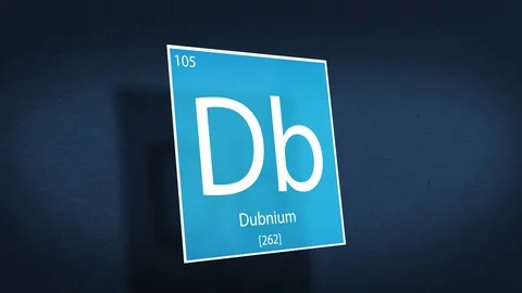 Periodic Table of Elements Cinematic Animated Series - Element Dubnium hovering  Stock Footage 118547385