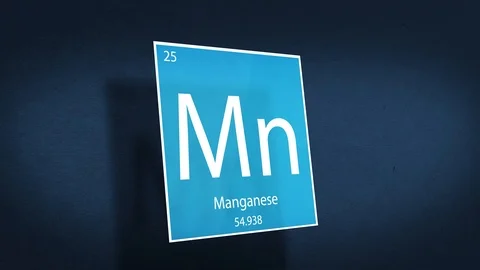 Periodic Table of Elements Cinematic Animated Series - Element Maganese hovering Stock Footage 118547448