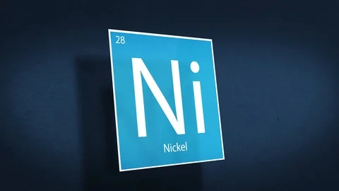 Periodic Table of Elements Cinematic Animated Series - Element Nickel hovering i Stock Footage 119043661