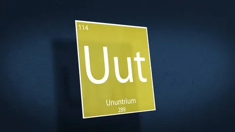  Periodic Table of Elements Cinematic Animated Series - Element Ununtrium hoveri Stock Footage 119795315