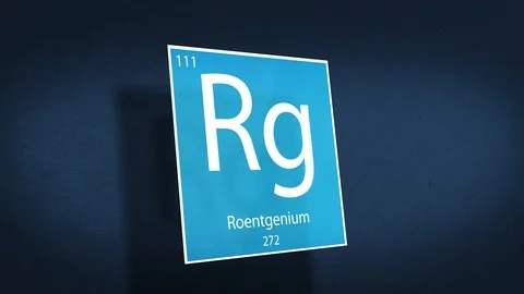  Periodic Table of Elements Cinematic Animated Series - Element Roentgenium hove Stock Footage 119795407