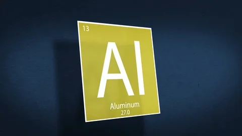  Periodic Table of Elements Cinematic Animated Series - Element Aluminum hoverin Stock Footage 119795531