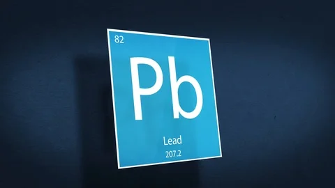 Periodic Table of Elements Cinematic Animated Series - Element Lead hovering in  Stock Footage 120097368