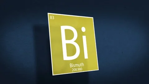 Periodic Table of Elements Cinematic Animated Series - Element Bismuth hovering  Stock Footage 120097495